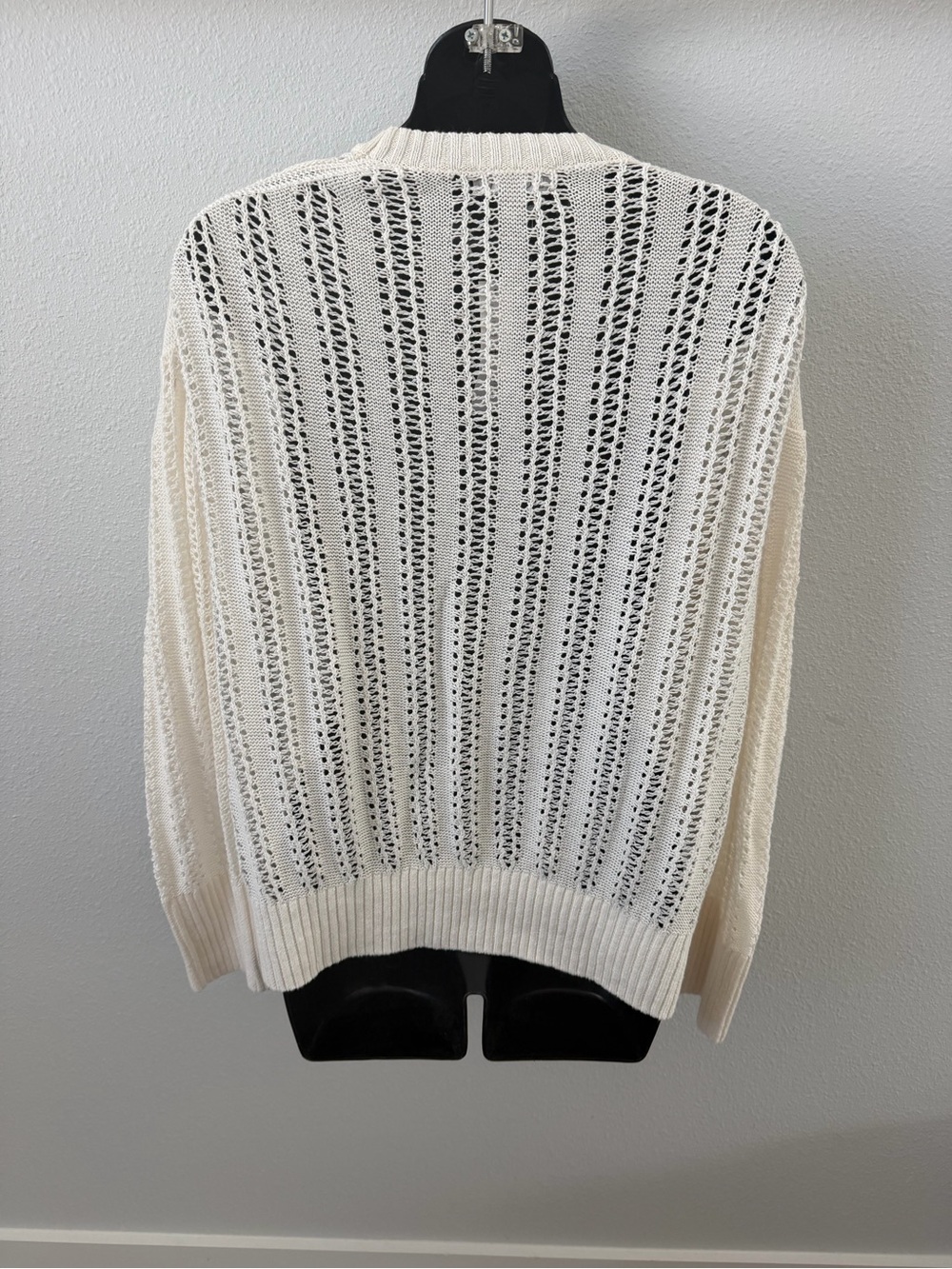 NET Cream Button-Front Knit Cardigan Sweater - Picture 4 of 8